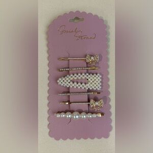 Gold and Pearl Hair Clips